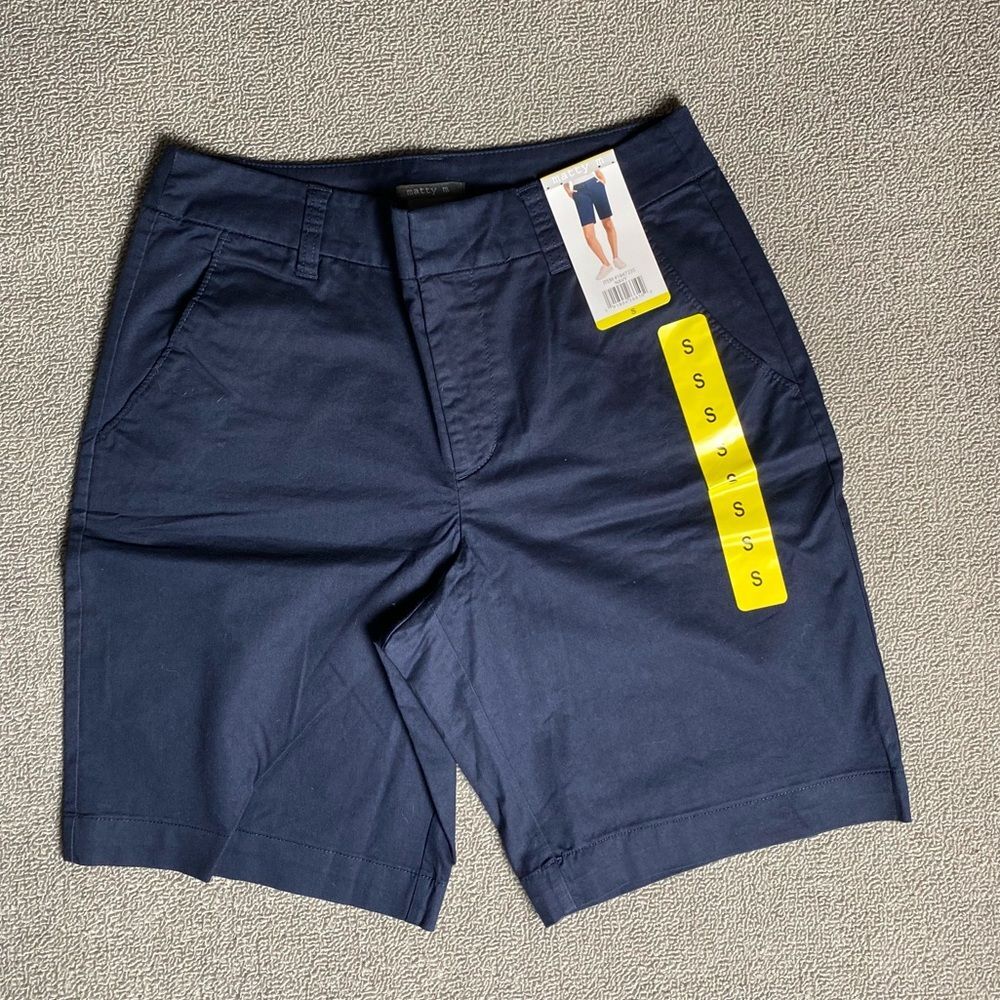Matty M Navy Blue Women’s Bermuda Shorts
